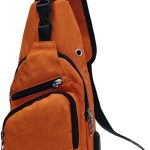 Men Women Sling Backpack Anti Theft Crossbody Shoulder Chest Bag with USB Charging Port Black